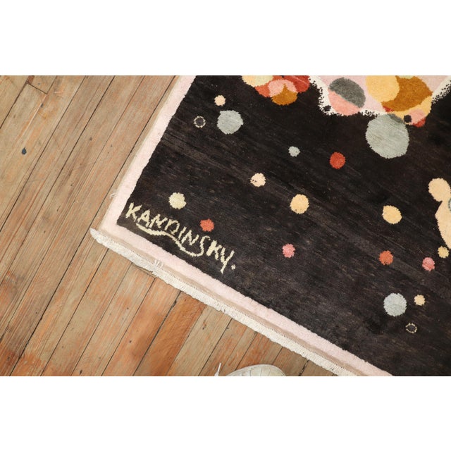 Asian Antique Vintage Cotton Turkish Kandisky Rug - 2'8" x 3'6" For Sale - Image 3 of 8