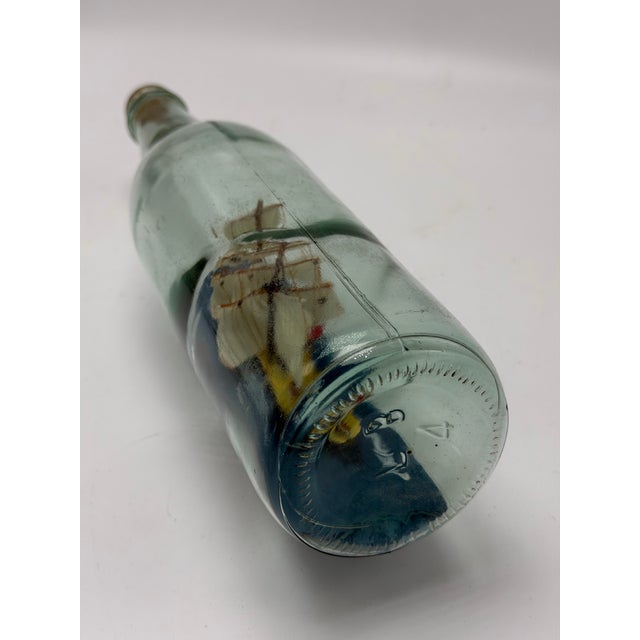 Nautical Vintage Ship in a Bottle For Sale - Image 3 of 10