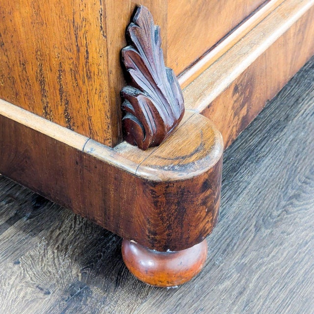 Antique American Empire Flame Mahogany Dresser With Skeleton Keys For Sale - Image 11 of 11