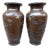 Meiji Era Bronze Vases with Precious Metal Inlays by Kumagaya, Japan, 1890s, Set of 2 For Sale