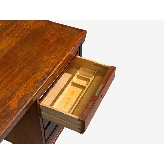 Peter Hvidt & Orla Mølgaard-Nielsen, Executive Desk, Teak, Steel, Denmark, 1959 For Sale - Image 9 of 17