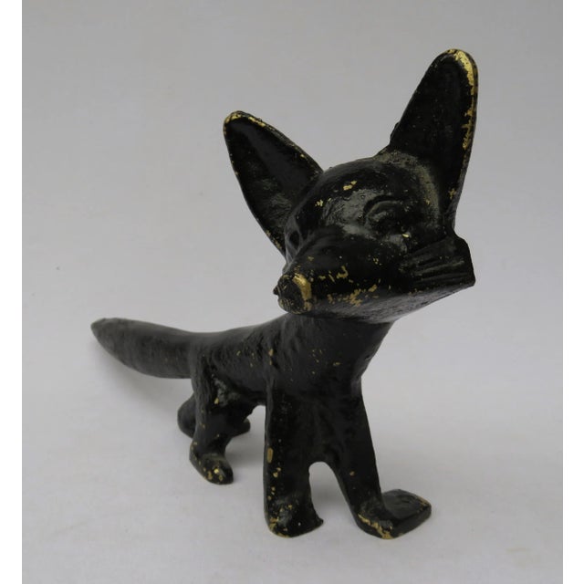 Mid-Century Modern Black Lacquered Brass Boot Jack, 1950s For Sale - Image 3 of 14