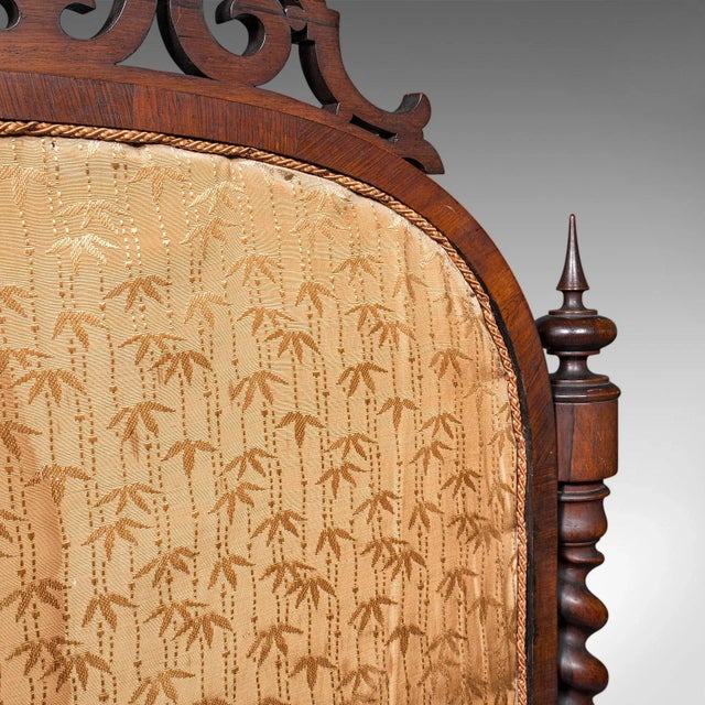 Antique Embroidered Fire Screen, English, Walnut, Needlepoint, Early Victorian For Sale - Image 11 of 12