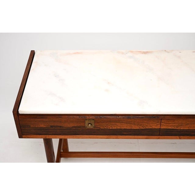 1960s Vintage Console Table with Marble Top by Robert Heritage for Archie Shine, 1960 For Sale - Image 5 of 12