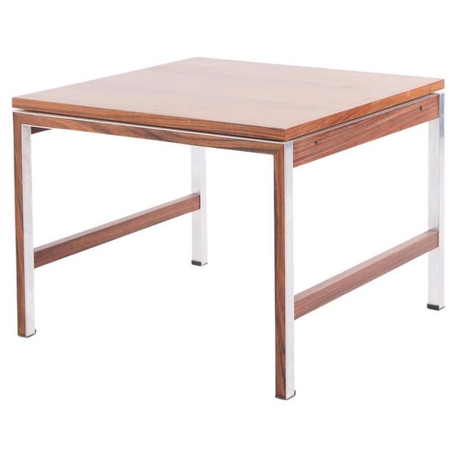 Side Table in Rosewood and Aluminium, 1960s For Sale - Image 10 of 10