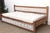 1990s 96" Carved Jali Distressed Two-Tone White Daybed For Sale - Image 5 of 11