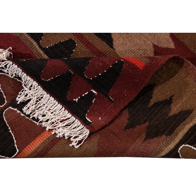 Traditional Mid-20th Century Vintage Kilim Runner Rug 3' 6" X 9' 1''. For Sale - Image 3 of 13