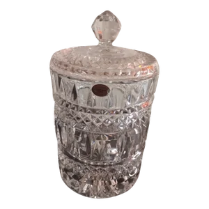 Gorham Germany Lead Cut Crystal Covered Canister Jar