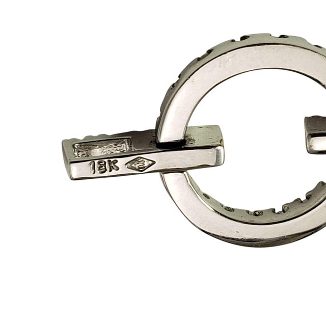 Late 20th Century 18k White Gold Diamond and Pearl Pendant For Sale In New York - Image 6 of 7