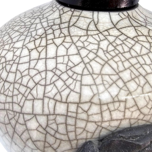 1999 Matthew Lovein Classic Wish Keeper Raku Sculpture With Provenance For Sale - Image 9 of 18