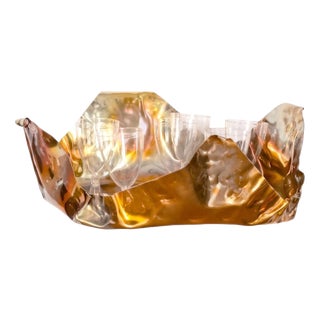 Brutalist Brass Sculptural Centerpiece by Jean-Baptiste Van Den Heede For Sale