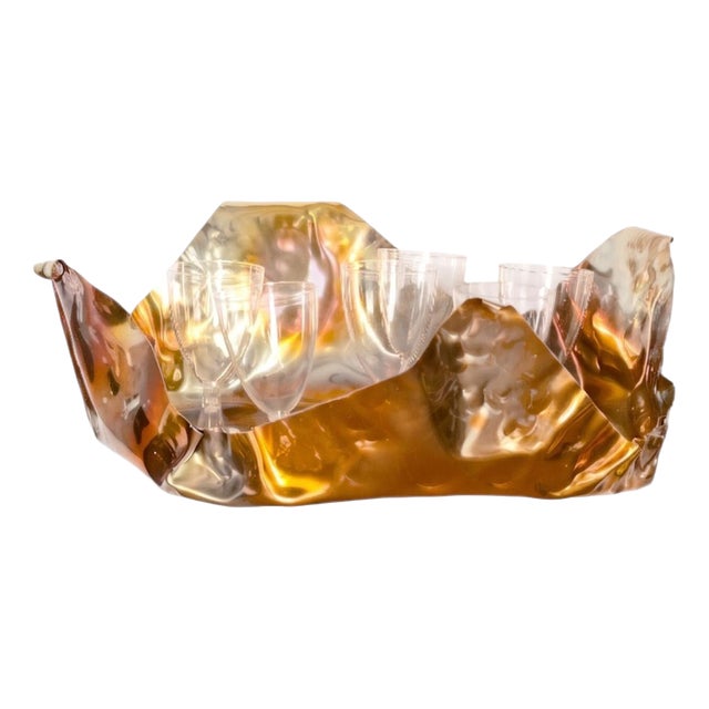 Brutalist Brass Sculptural Centerpiece by Jean-Baptiste Van Den Heede For Sale