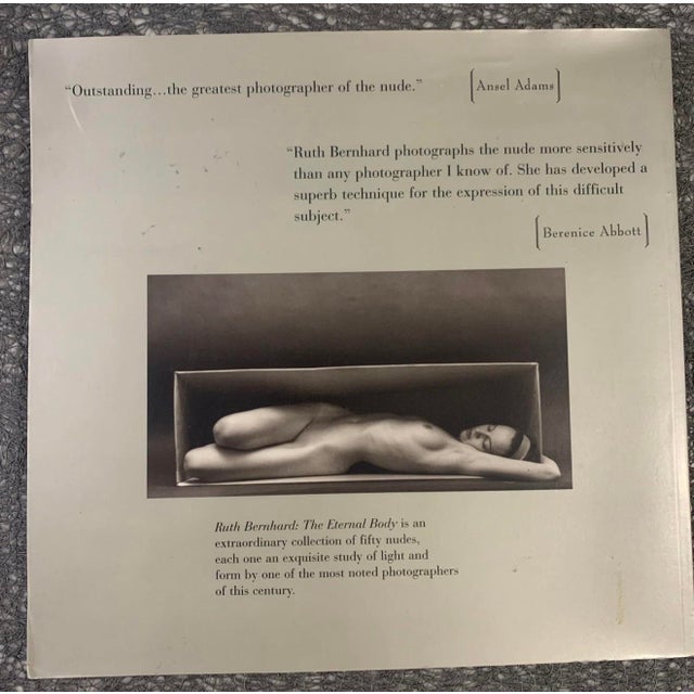White Vintage 1994 the Eternal Body : A Collection of Fifty Nudes by Ruth Bernhard Paperback Coffee Table Art Book For Sale - Image 8 of 11