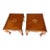 Beautiful Vintage Handcarved Pair of Side Tables With Satinwood Inlays For Sale