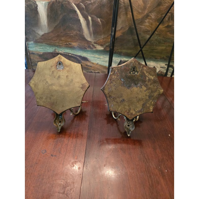 Metal Vintage Pair of Bagues Style Mirrored Sconces For Sale - Image 7 of 11