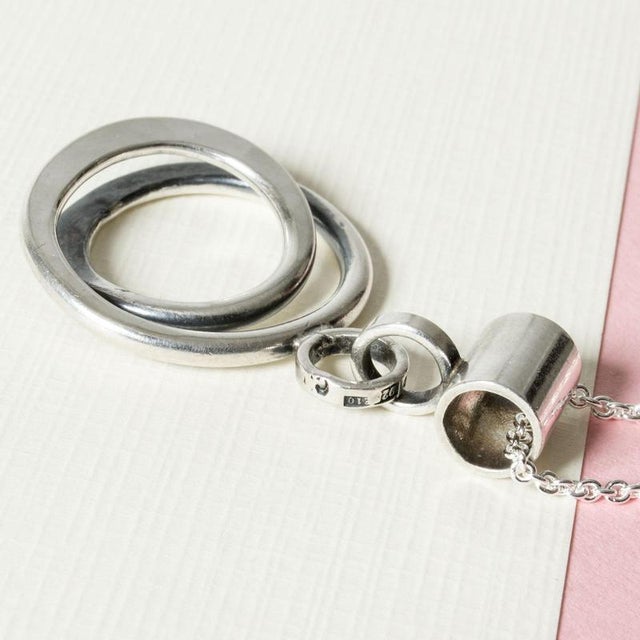 1970s Silver Pendant from Cecilia Johansson, 1979 For Sale - Image 5 of 6