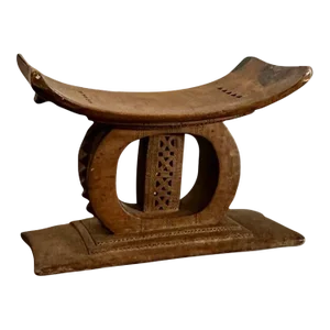 Early 20th Century Ancient Ashanti Chieftain Stool From Ghana