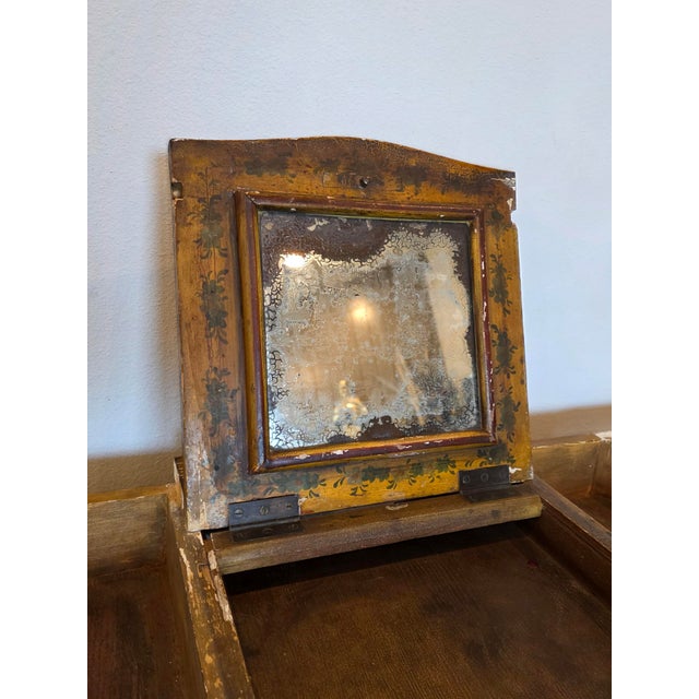 18th C. Italian Chinoiserie Venetian Louis XV Period Antique Polychrome Painted Dressing Table Console For Sale - Image 14 of 18