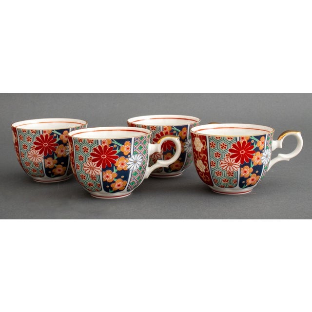 Ceramic Imari Fan Arita Porcelain Dinner Service, 26 Pcs. For Sale - Image 7 of 9