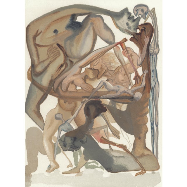 Original engraving from Salvador Dalí’s "The Divine Comedy" published by Editions d’Art Les Heures Claires, Paris, in...