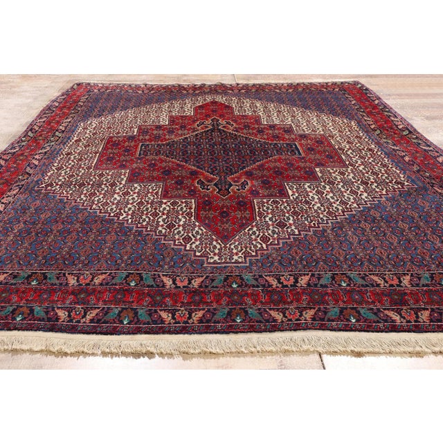 Vintage Persian Bijar Rug, 06'09 X 10'04 For Sale - Image 9 of 10
