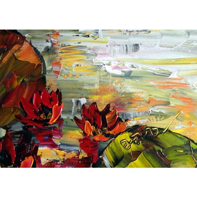 Maya Eventov Untitled Oil Canvas W/Custom Frame Me082211-04 For Sale - Image 4 of 5