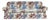 Vintage Cowton and Tout “Tortola Seashells” Printed Three Seat Sofa For Sale