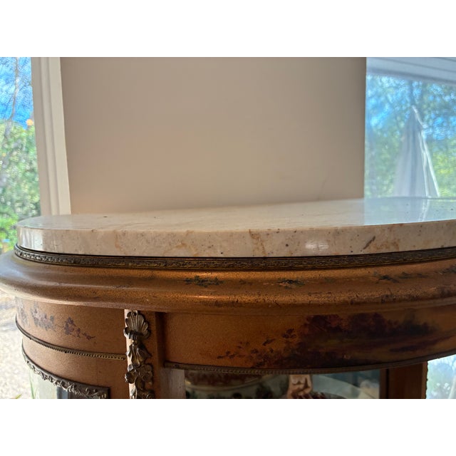 Vintage Vitrine Display Cabinet French Style Glass Shelving For Sale - Image 11 of 11