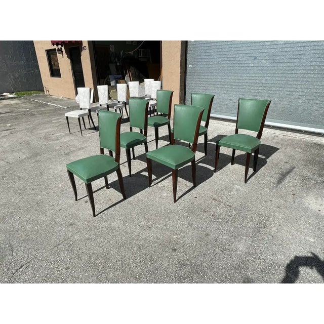 1940s 1940s Classic Art Deco Dining Chairs- Set of 6 For Sale - Image 5 of 12