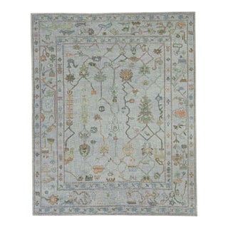 Turkish Oushak Rug 8'5" x 10'4" #20419 For Sale