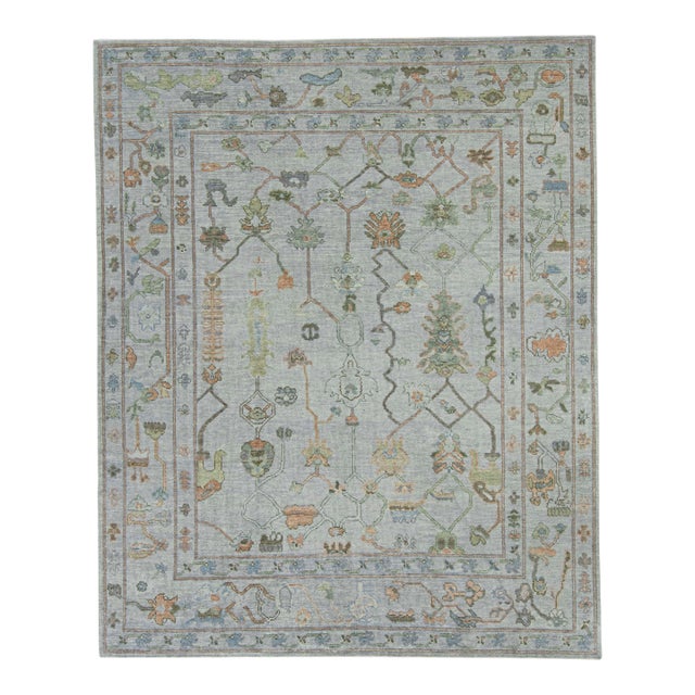 Turkish Oushak Rug 8'5" x 10'4" #20419 For Sale