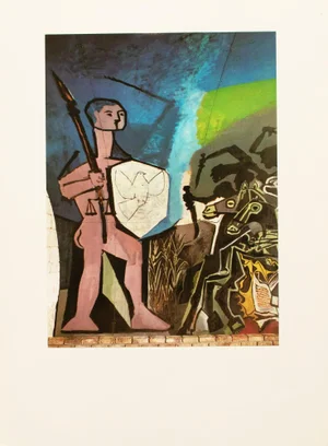 1971 After Pablo Picasso "War and Peace", Period Parisian Full-Color Print