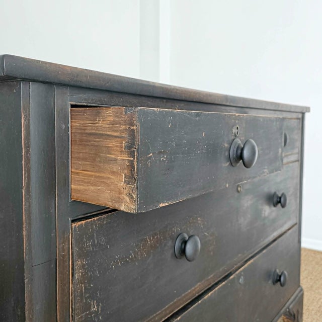 Antique Ebonized Pine Chest of Drawers - Circa 1830 For Sale - Image 12 of 18