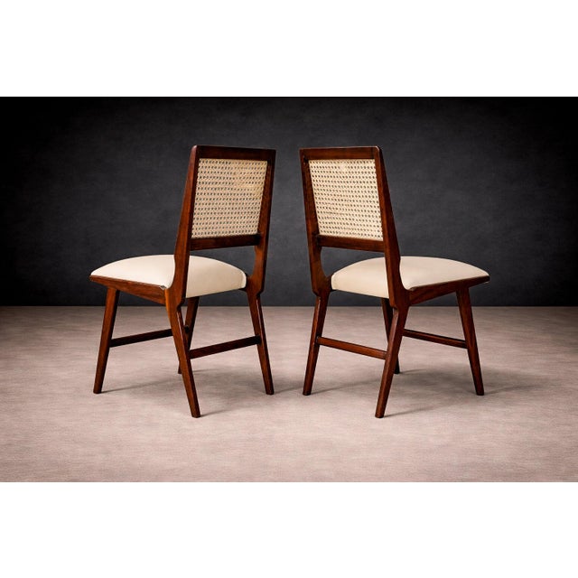 Set of 2 Chairs in Caviuna wood & Leather, Forma, 1950s - Lot 176 For Sale In New York - Image 6 of 12