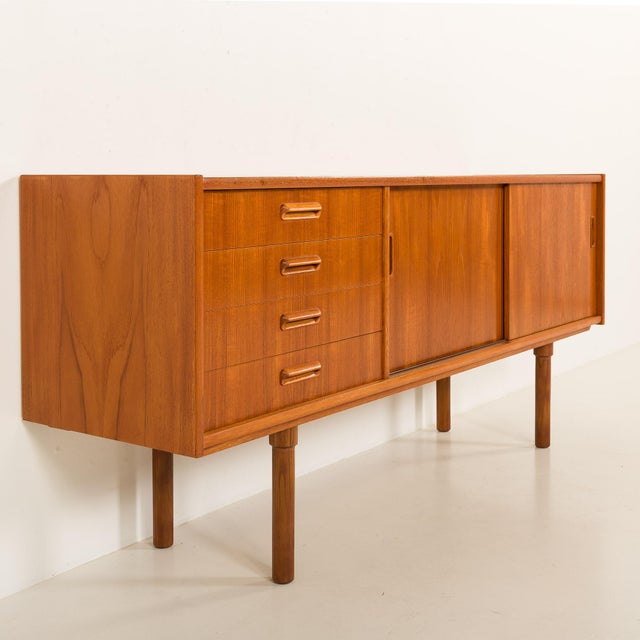 Scandinavian Teak Sideboard in the style of Nils Jonsson, 1960s For Sale - Image 10 of 17