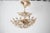 Palwa Mid 20th Century Gilt Brass Cut Glass Flower Tiered Chandeliers by Palwa, Germany For Sale - Image 4 of 11