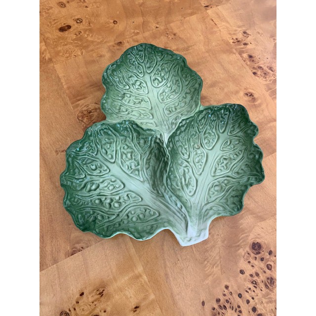 French Vintage Lettuce Leaf Plate Chairish