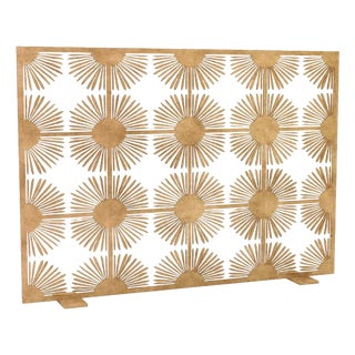Brilliant Gold Halo Fireplace Screen For Sale