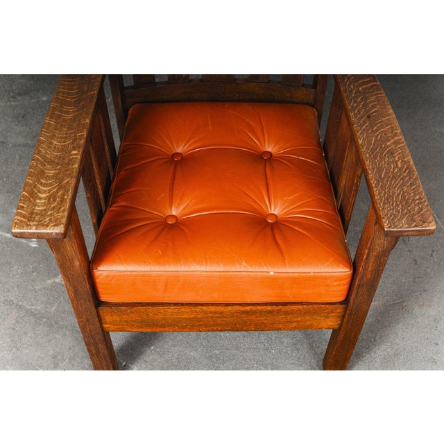 Art Nouveau Chair in Oak For Sale - Image 12 of 18