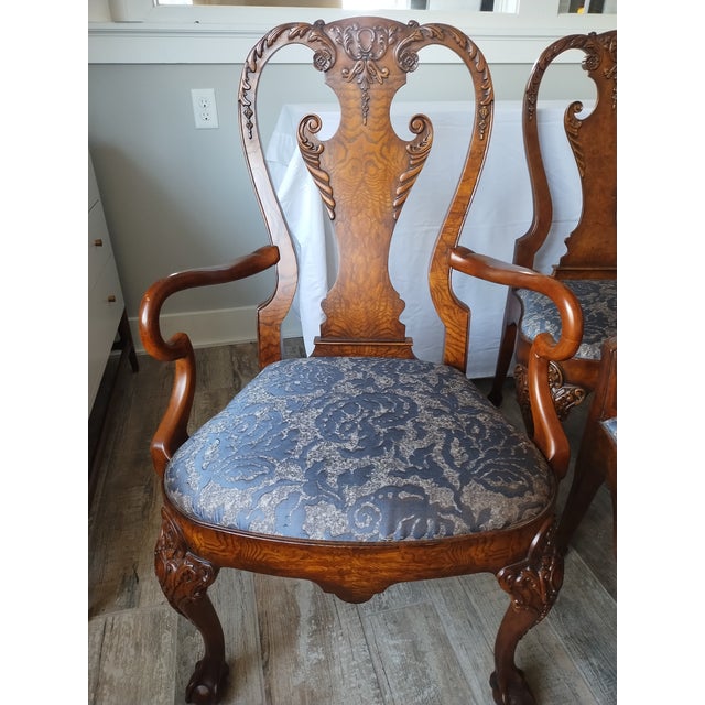 Baker's King George I Dining Chairs from The Stately Homes Collection - (2) Arm, (8) Side - Sold & Priced as a Set of 10....
