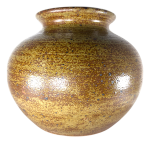 French Stoneware Spherical Vase by Guy Baudat, 1970s