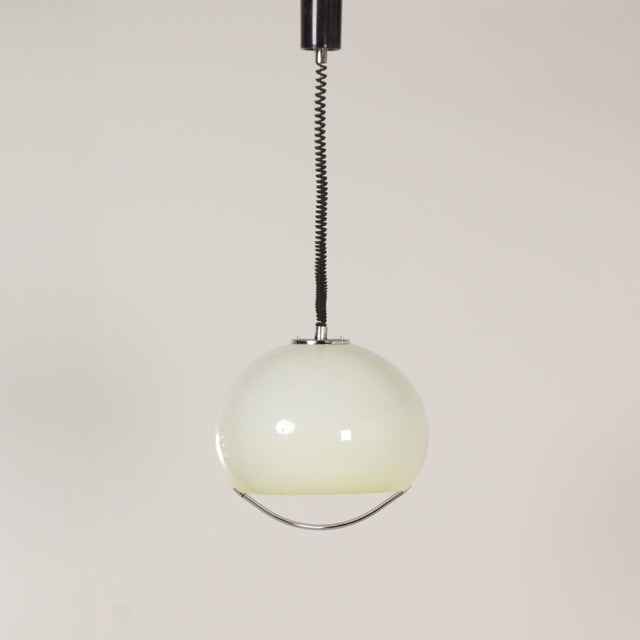 White Jolly Pendant by Luigi Massoni for Guzzini, 1970s For Sale - Image 8 of 14