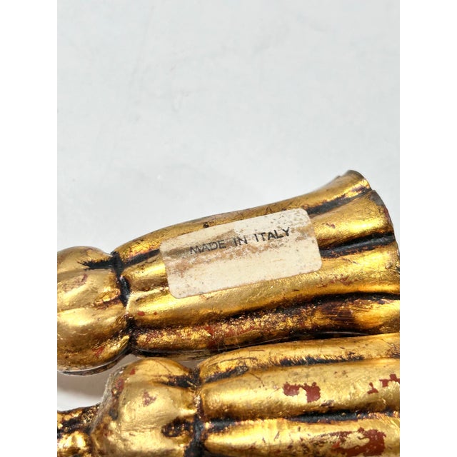1960s Vintage Italian Gilt Metal Rope & Tassel Curtain Tiebacks, Pair For Sale - Image 5 of 8