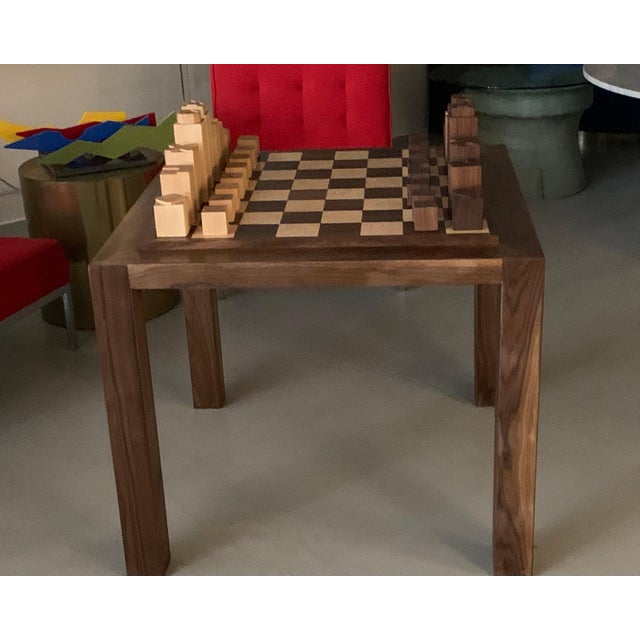 Wood Custom Chess Set and Game Table For Sale - Image 7 of 17