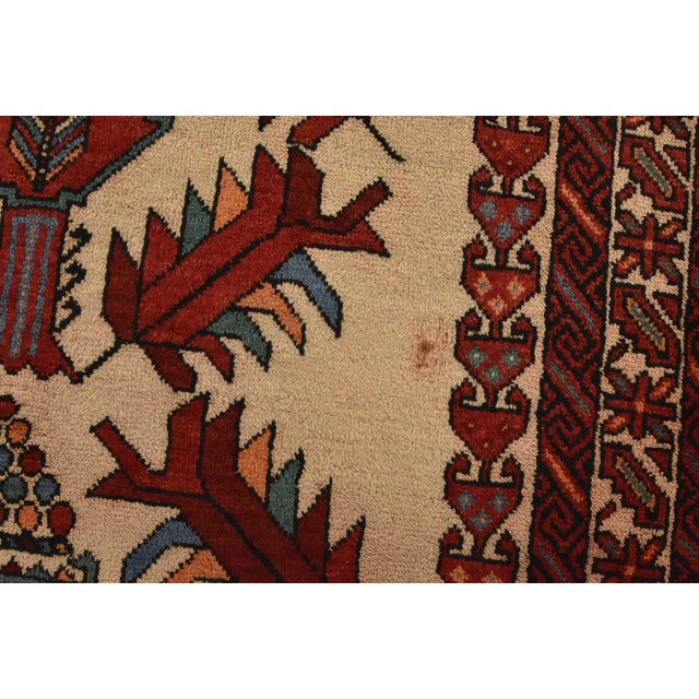 Baloch Rug 3’4” X 6’4” Beige Wool Vintage Tribal Hand-Knotted Oriental Carpet For Sale - Image 4 of 12
