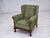 Danish Armchair in Green Velour and Carved Oak, 1950s For Sale - Image 14 of 18