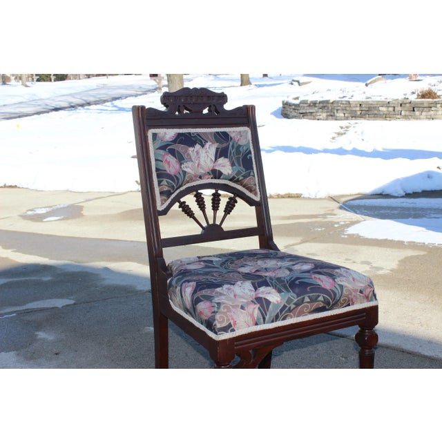 Victorian Antique Art Deco Spindle Bobbin Hand Carved Chair Wheels For Sale - Image 3 of 9