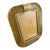 1990s Barovier Style Art Deco Amber Murano Glass and Brass Picture Frame For Sale
