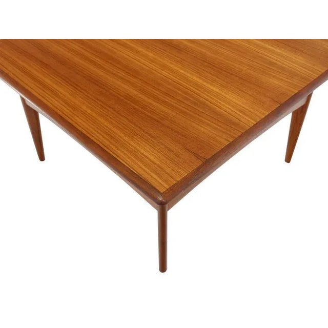Mid 20th Century Mid-Century Danish Modern Teak Square Coffee Side Table For Sale - Image 5 of 9