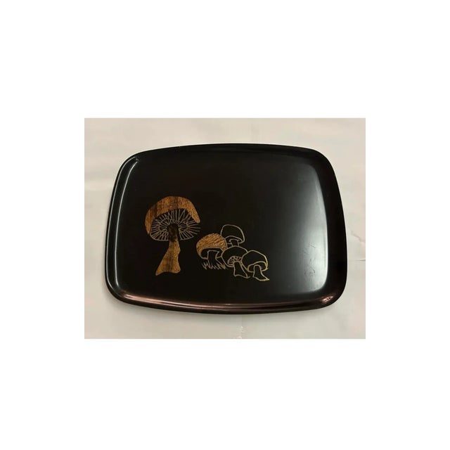 1960s Couroc Mushroom Design Footed Tray For Sale In Atlanta - Image 6 of 8